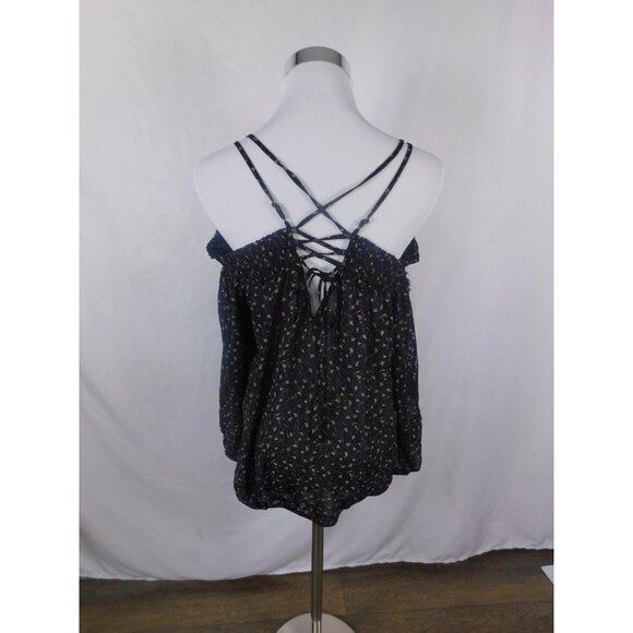 Jessica Simpson XL Black Print Smocked Cami Strappy Back - Picture 5 of 11